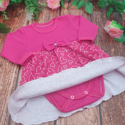 sukienka dla dziewczynki różowa w serduszka